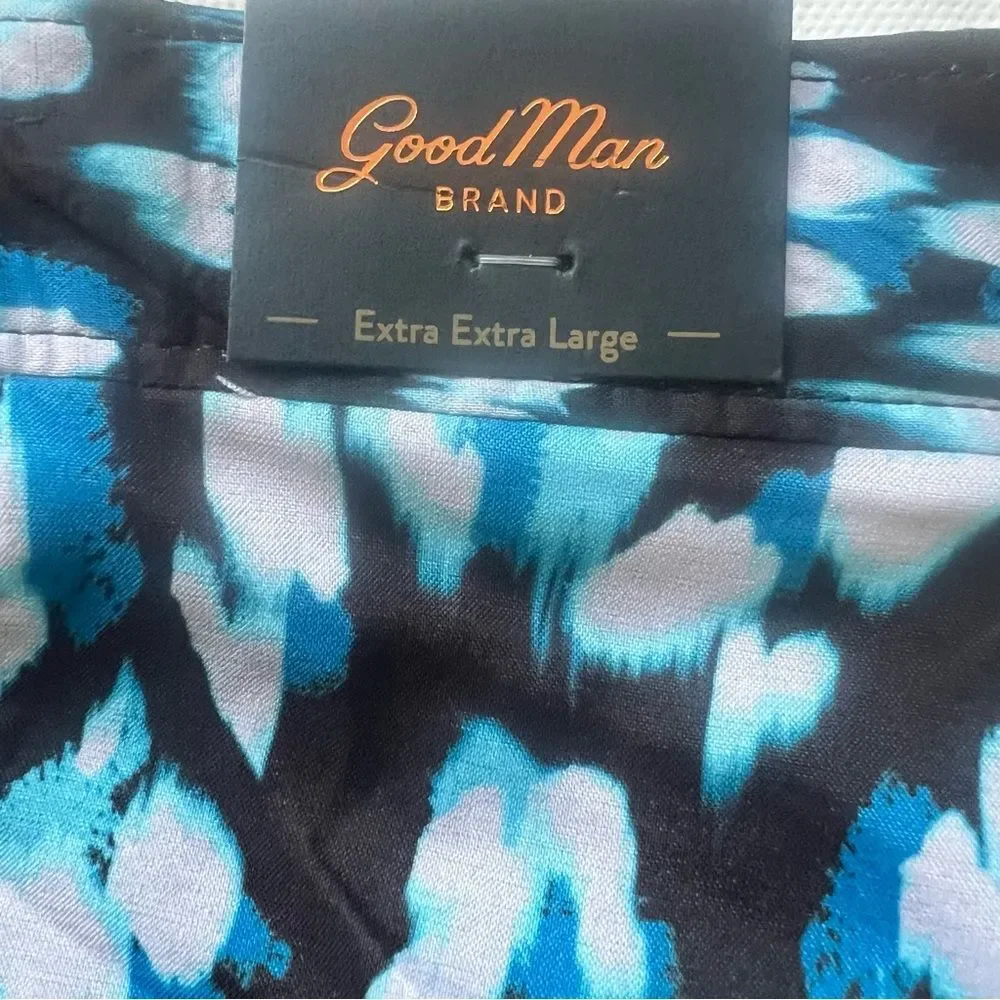 Men's Good Man Brand Swim Trunks Size‎ XXL Blue Black NWT